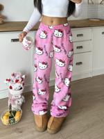 Hello Kitty Themed Fleece Pajama Pants