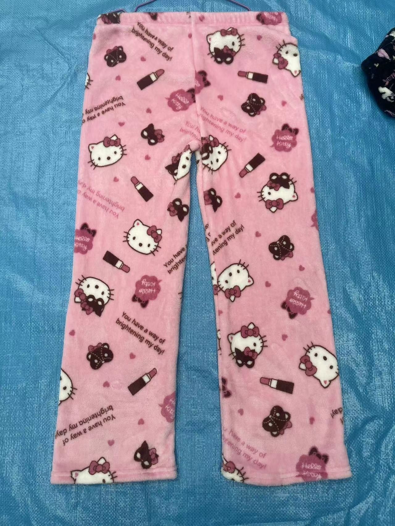 Hello Kitty Themed Fleece Pajama Pants