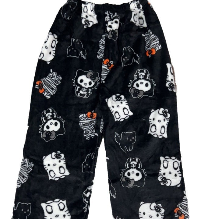 Hello Kitty Themed Fleece Pajama Pants