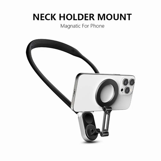 Hands-free magnetic neck holder
