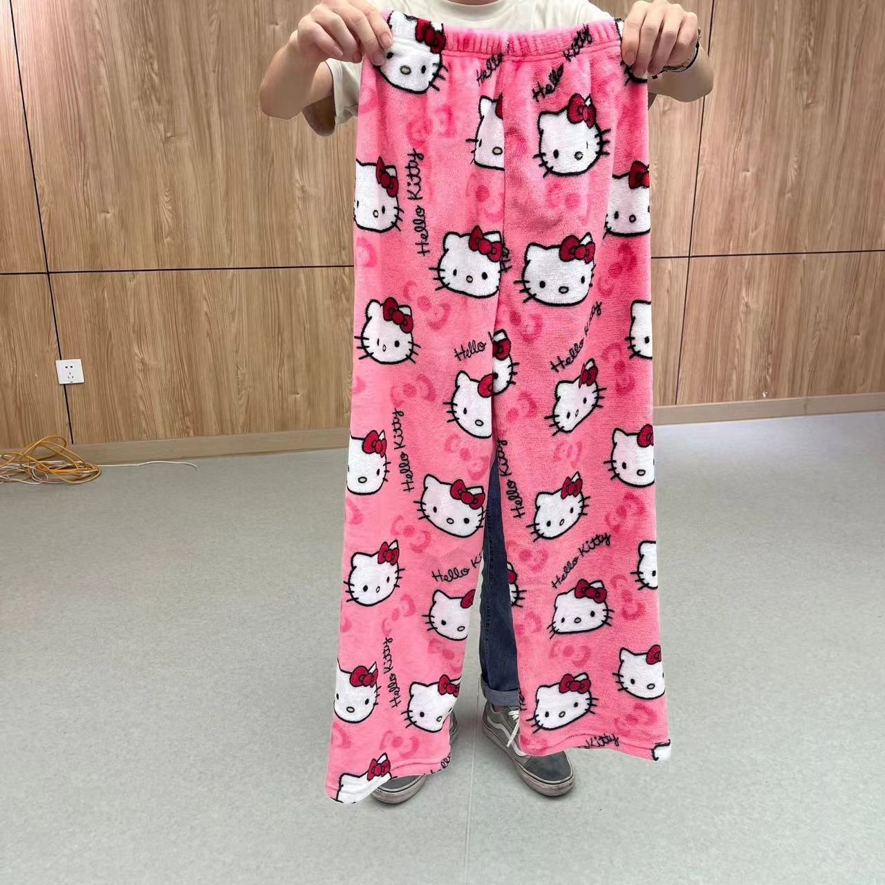 Hello Kitty Themed Fleece Pajama Pants